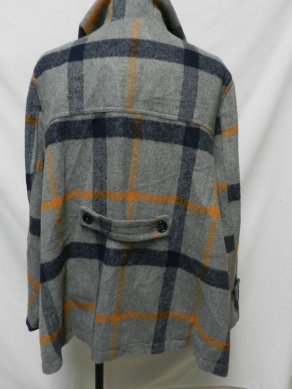 ModCloth Toggle over Coat jacket grey lined Pockets Hooded Women Size Sz 2X - Picture 7 of 11